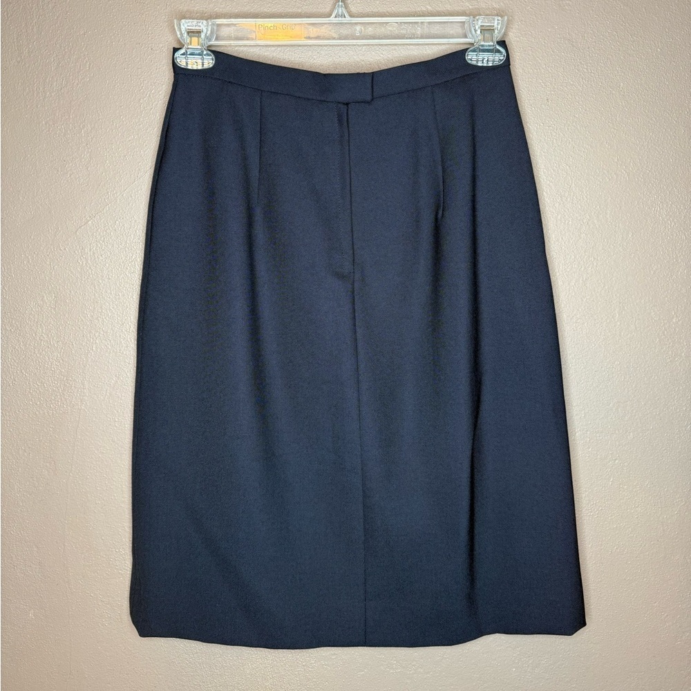 80s York Fair Vintage Wool Classic Navy Blazer and Skirt Set Women's Size 12 - Picture 12 of 16